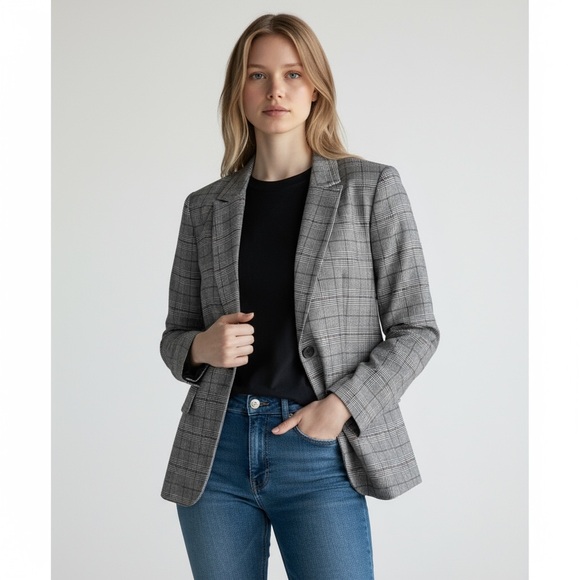 H&M Plaid Blazer - Picture 1 of 8